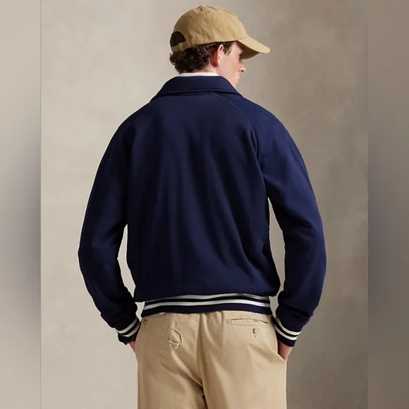 Size M - 🆕️ POLO by Ralph Lauren Fleece Graphic Cruise Navy Jacket - Picture 5 of 10